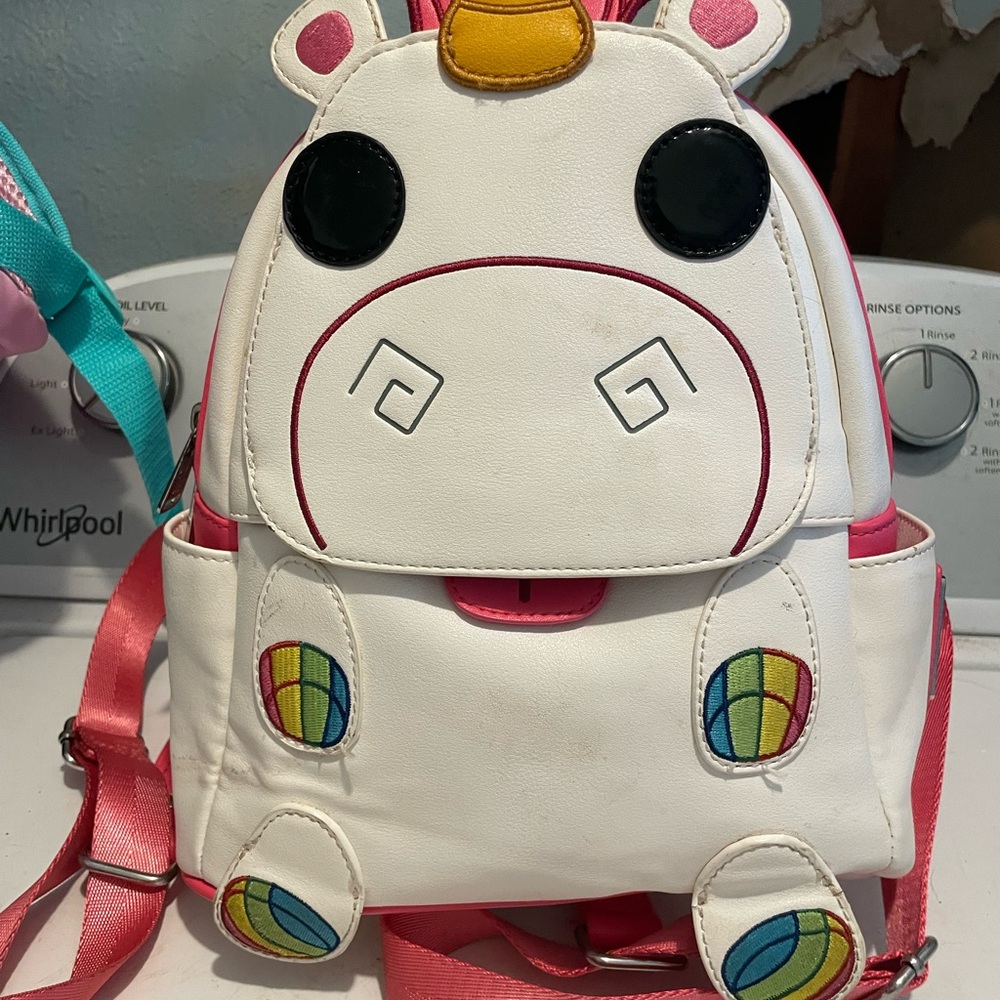 Loungefly Unicorn  Backpack - White and Pink